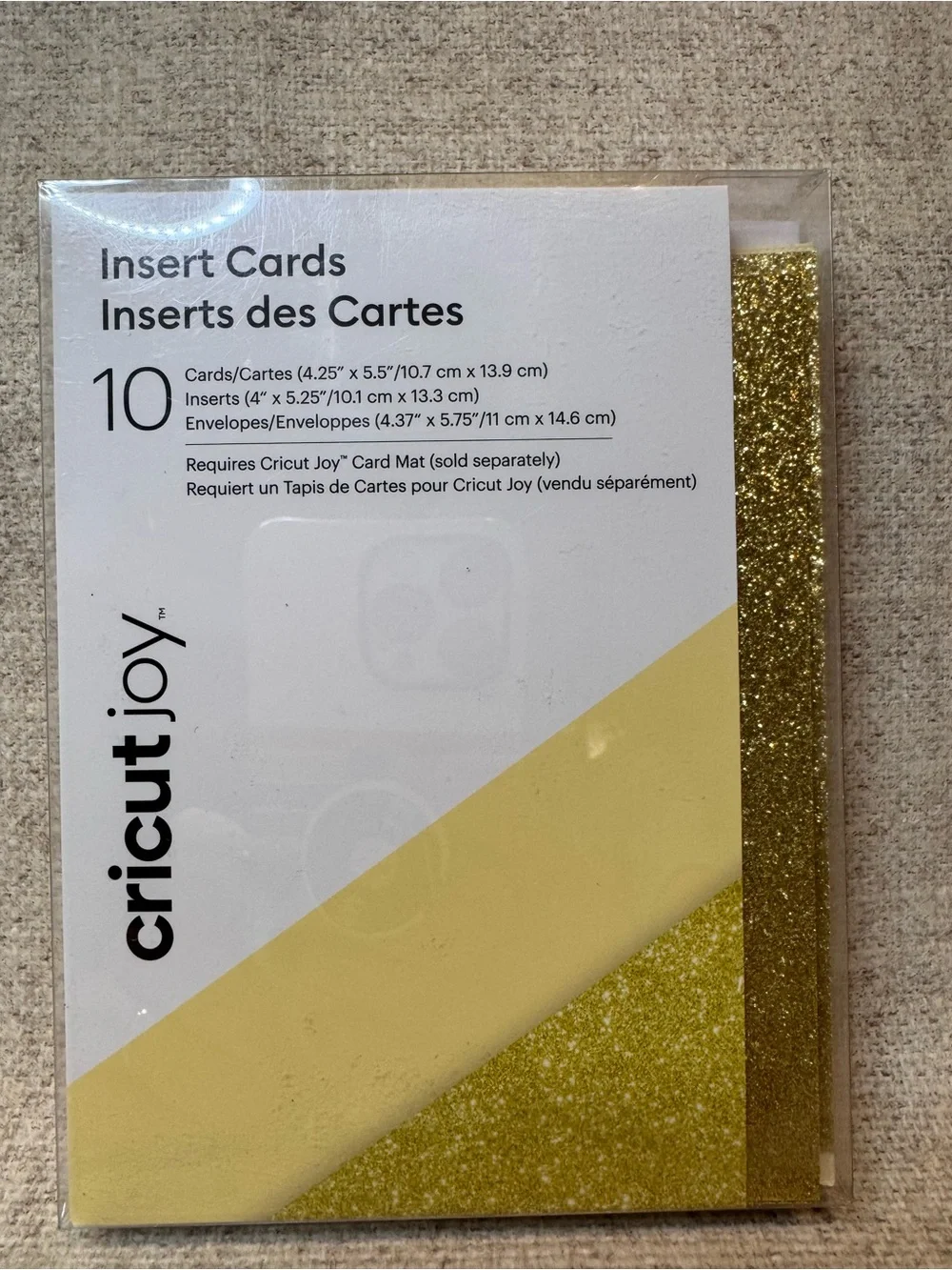 Cricut Joy, lot of 5 packs, insert cards in various glitter, prism, and matte